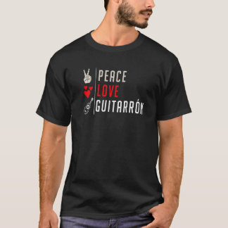 Fred kärlek Guitarrón Musik Instrument Mexikansk G T Shirt