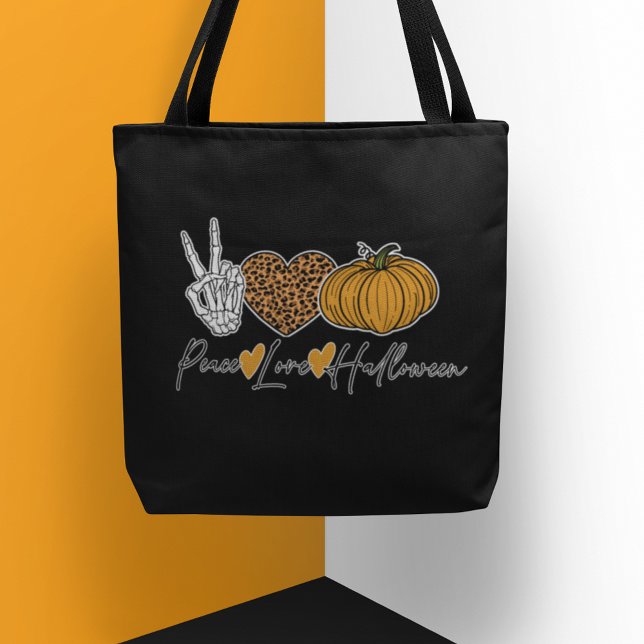 Fred kärlek Halloween Tygkasse (The perfect tote for fall festivities,)