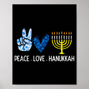 Fred kärlek Hanukkah Retro Chanukah Judiska Män Kv Poster