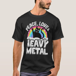 Fred kärlek & Heavy Metal Katt Barn Punk Band Meta T Shirt