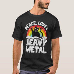 Fred Kärlek & Heavy Metal Katt Barn Punkband Metal T Shirt