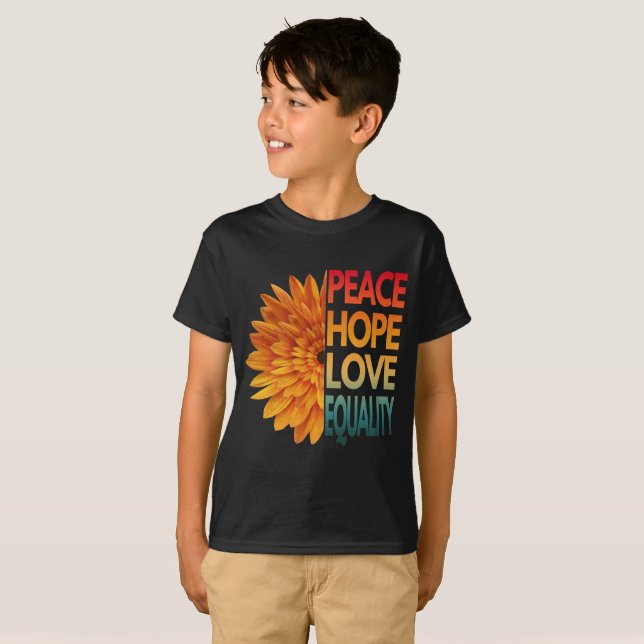 FRED KÄRlek HOPP JÄMLIKHET T-Shirt (Hel framsida)