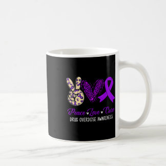 Fred kärlek hopp Lila band Drogöverdos Medvetenhet Kaffemugg