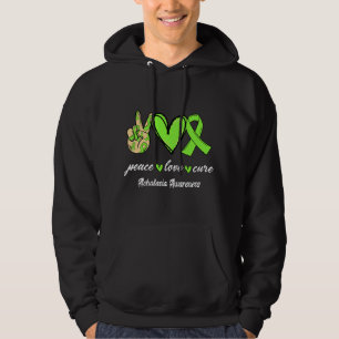 Fred Kärlek Hopp Limegrönt Band Achalasia Uppmärks Hoodie