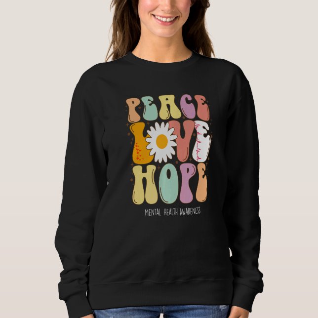 Fred kärlek hopp Mental hälsa medvetenhet present  T Shirt (Framsida)