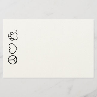 Fred, kärlek & hundar brevpapper