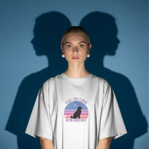 Fred, Kärlek, Hundar T-shirt, retro solnedgång T-s