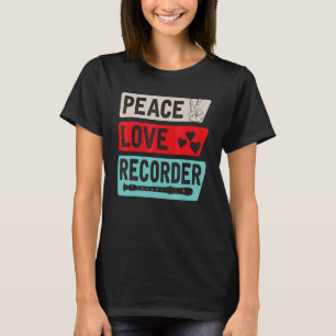 Fred kärlek inspelare Musikinstrument inspelare Fl T Shirt