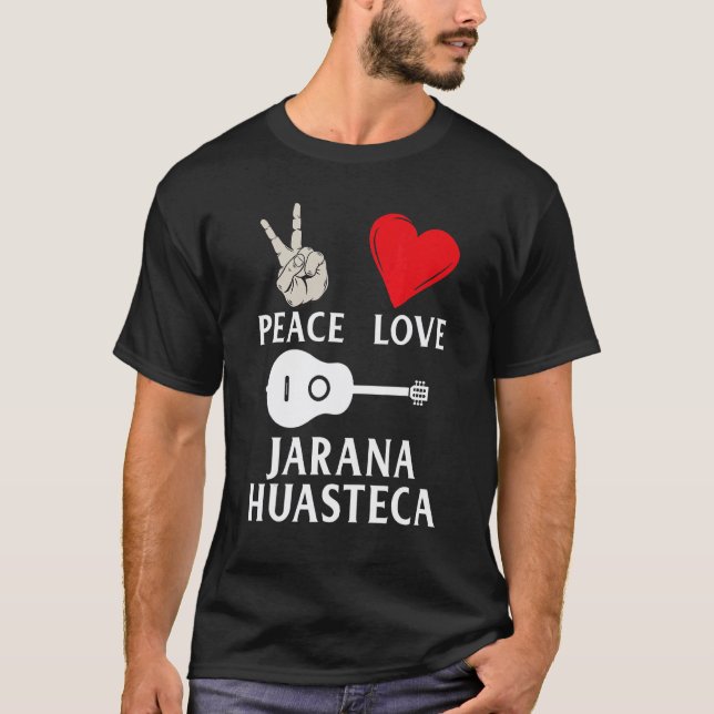 Fred kärlek Jarana Huasteca gitarr instrument musi T Shirt (Framsida)