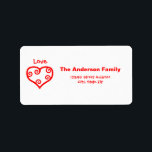Fred, Kärlek, Joy Heart - adressetikett<br><div class="desc">Fred,  Kärlek,  Joy Heart - adressetikett</div>