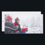 Fred, Kärlek & Joy Jul eller Hanukkah-fotokort Julkort<br><div class="desc">Det är perfekt för ditt kort att skicka den här julhelgen. Det är fred och snyggt,  Kärlek och glädjen jul eller Hanukkah Helgdag Photo Card. Har matchande tillbehör.</div>