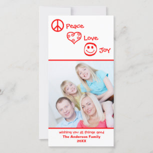 Fred, Kärlek, Joy-Lodrät - fotokort Julkort