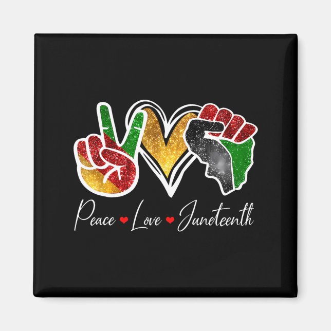 fred kärlek juneteenth svart stolthet frihet 4 jul magnet (Framsidan)