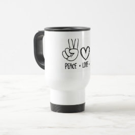 Fred kärlek kaffe morgon vibbar resemugg