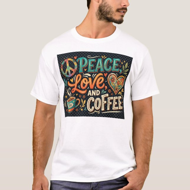 Fred kärlek & kaffe t shirt (Framsida)