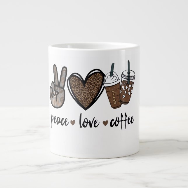 Fred kärlek kaffemugg design jumbo mugg (Framsidan)