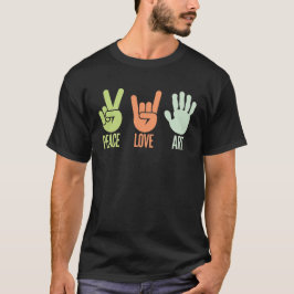 "Fred, Kärlek, Konst – Hand Symbol Design" T Shirt