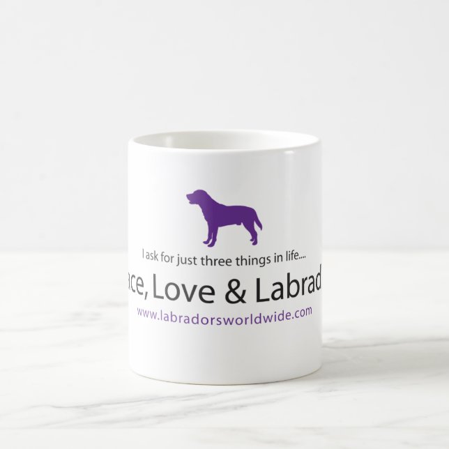 Fred, kärlek & Labradors Kaffemugg (Center)