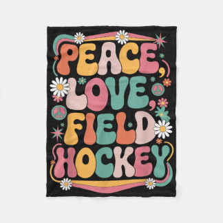 Fred kärlek landhockey 70-tal Hippie Retro landhoc Fleecefilt