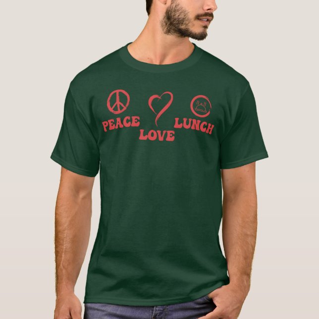 fred kärlek lunch rolig t shirt (Framsida)