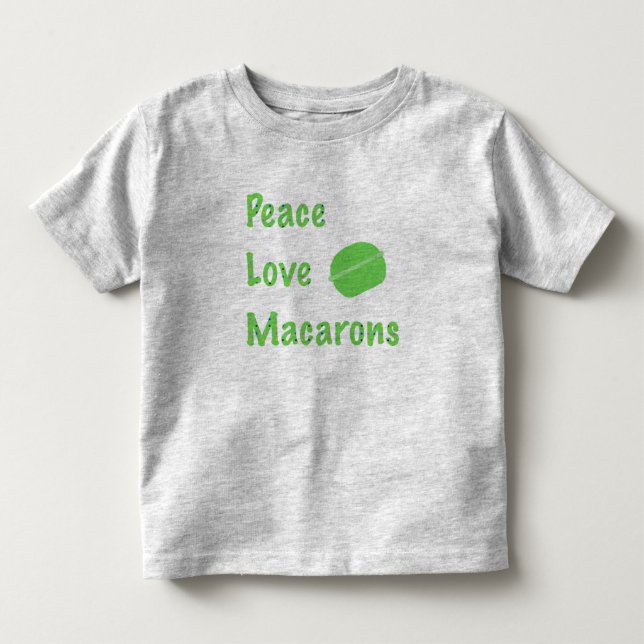 Fred, Kärlek, Macaroner T Shirt (Framsida)
