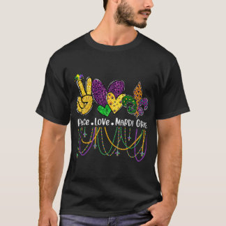 Fred kärlek Mardi Gras-pärlor T Shirt
