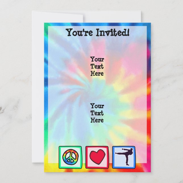 Fred, Kärlek, martialkonst Inbjudningar (Framsida)