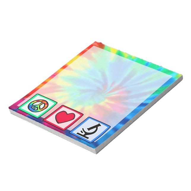 Fred, Kärlek, mikroskop Anteckningsblock (Roterad)