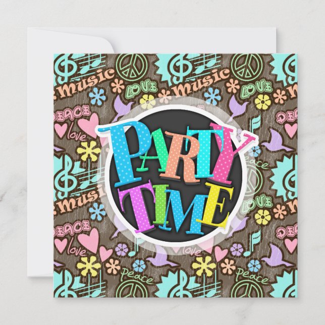 Fred, Kärlek, musik Inbjudningar (Framsida)