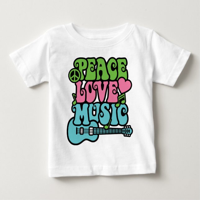 Fred-Kärlek-Musik T-shirt (Framsida)