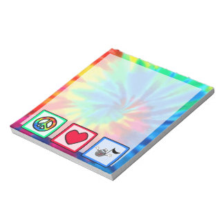 Fred, Kärlek, musik, tie Dye Anteckningsblock