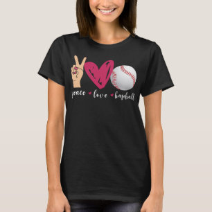 Fred kärlek och baseboll Roliga baseboll team älsk T Shirt