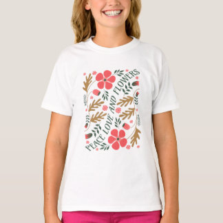 Fred, Kärlek och Blommor – Blommig T-shirt