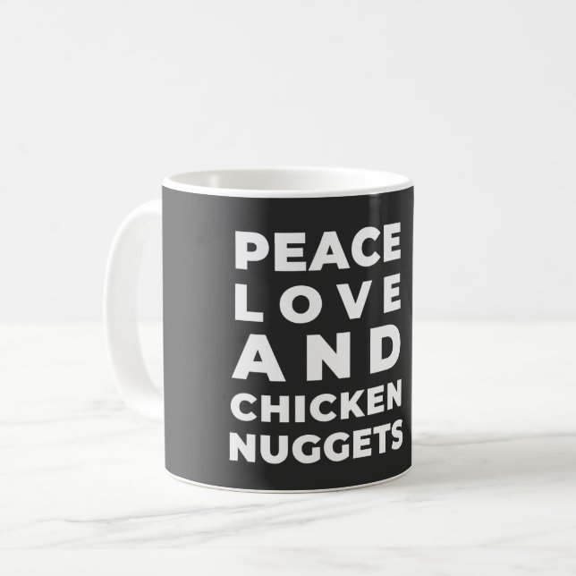 FRED KÄRLEK OCH CHICKEN NUGGETS - SARCASTIC KAFFEMUGG (Framsida vänster)