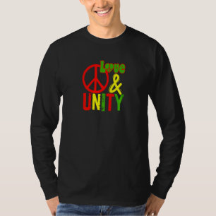 Fred kärlek och enhet Jamaica Reggae Music Rasta R T Shirt