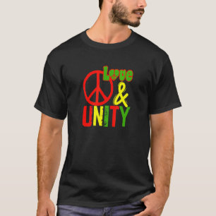 Fred kärlek och enhet Jamaica Reggae Musik Rasta R T Shirt