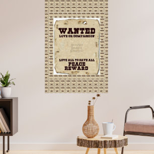 Fred kärlek och enighet poster