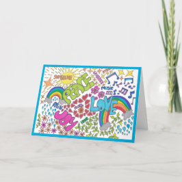 Fred, kärlek och glädje, stil, er ord i tack kort