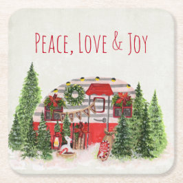 Fred, Kärlek och god julklapp Underlägg Papper Kvadrat