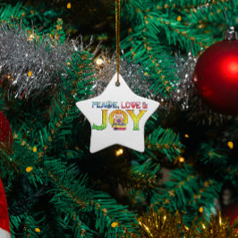 Fred, Kärlek och jul, prydnad Julgransprydnad Keramik