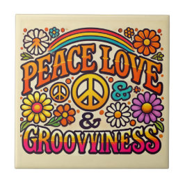 Fred, Kärlek, och keramiskt plattan för grooviness Kakelplatta