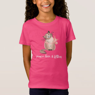 Fred, Kärlek och Kittens Cute Girls Cat Lover T Shirt