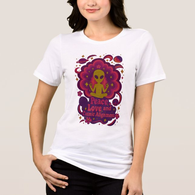 Fred Kärlek och Kosmisk Inriktning – Kosmiska Själ T Shirt (Framsida)