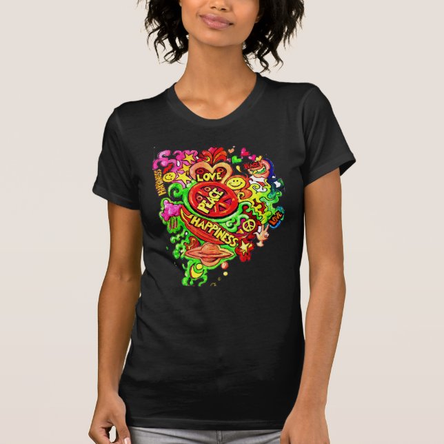 Fred, Kärlek och lycka T Shirt (Framsida)