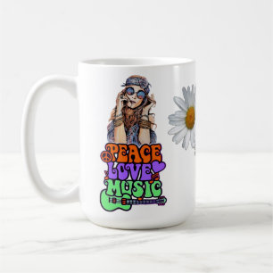 Fred, Kärlek och musik Hippie Gal Kaffemugg
