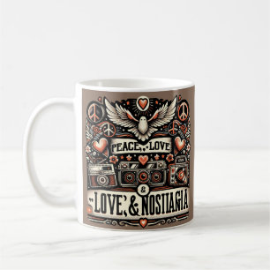 Fred, Kärlek och nostalgia: Retro Typography Quote Kaffemugg