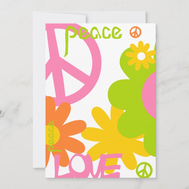 Fred, Kärlek och Party - ingen text Inbjudningar (Framsida)