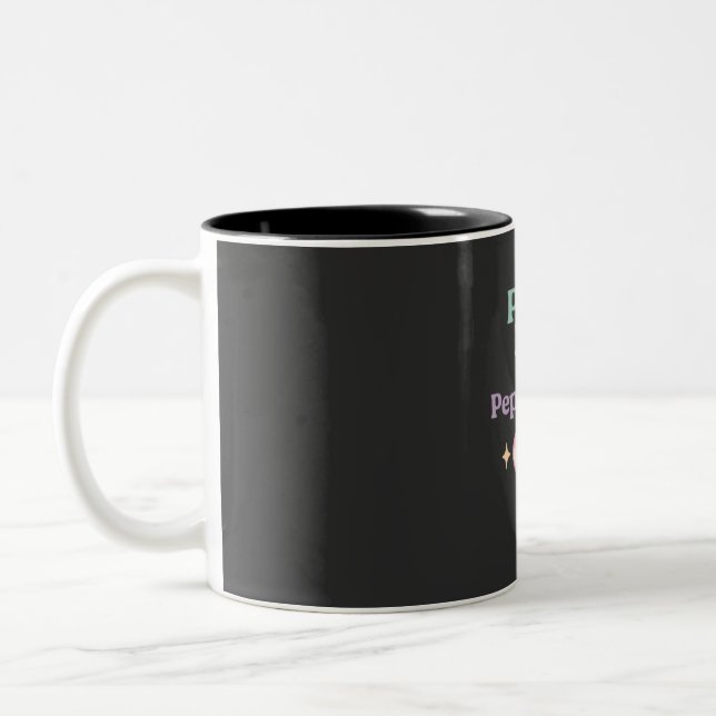 Fred, Kärlek och Pepparmynta Två-Tonad Mugg (Vänster)