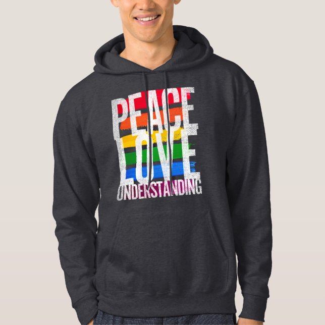 Fred Kärlek och samförstånd Hoodie (Framsida)