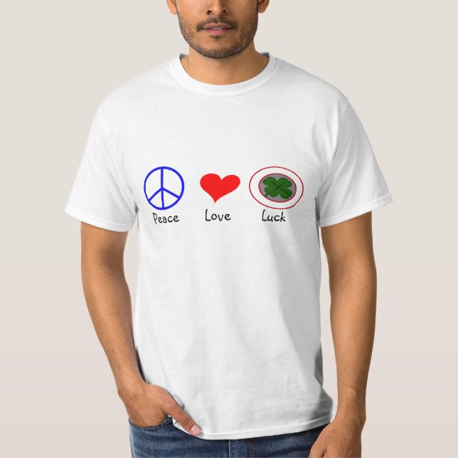 Fred, Kärlek och Tur - Värde T-Shirt (Framsida)